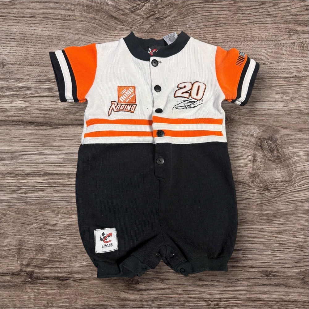 Vintage NASCAR Baby Romper Tony Stewart 24 Months Orange‎